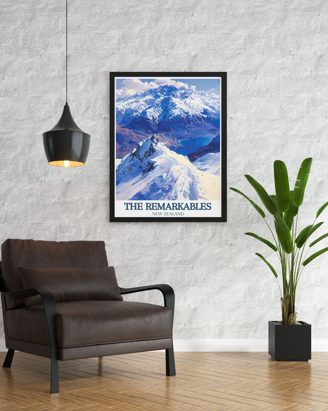 Transform your living space with Lake Wakatipu The Remarkables range posters showcasing the majestic ski resort in Queenstown NZ Ideal for mountain wall art and modern prints