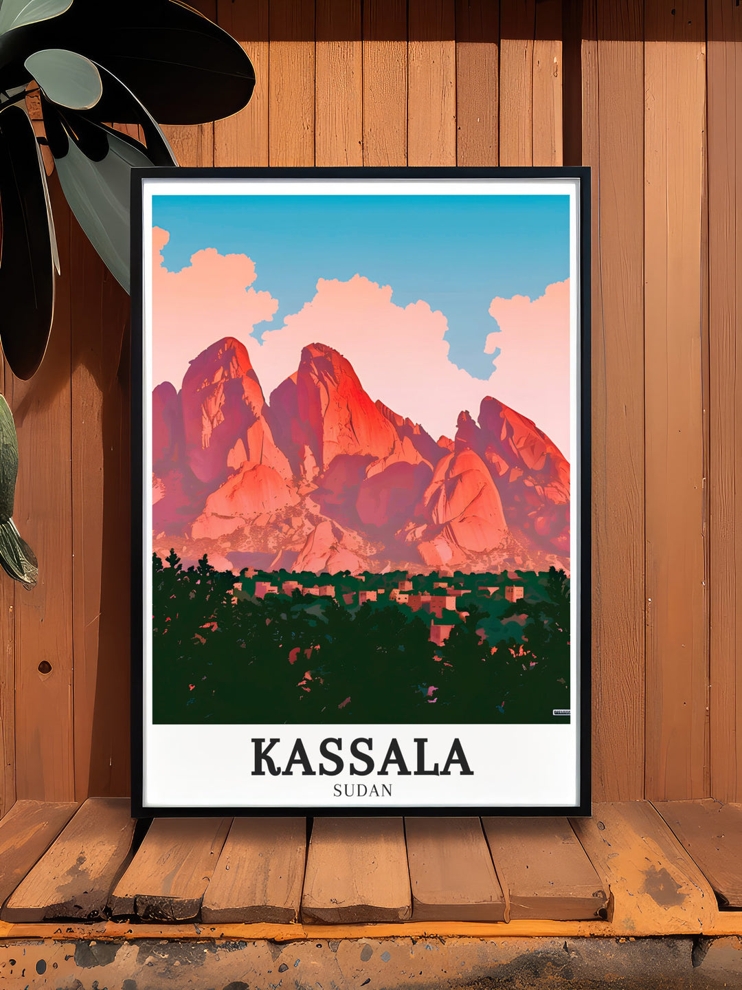 Kassala town and Taka Mountains elegant home decor piece capturing the rich heritage and beauty of Kassala ideal for creating a striking focal point in any room.