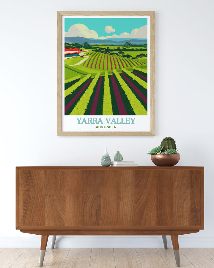 Melbourne Cricket Ground travel poster captures the heart of Australian sports culture, showcasing the MCG in stunning detail. Perfect for cricket and Aussie Rules fans, this vintage style print is a must have for any home or office.