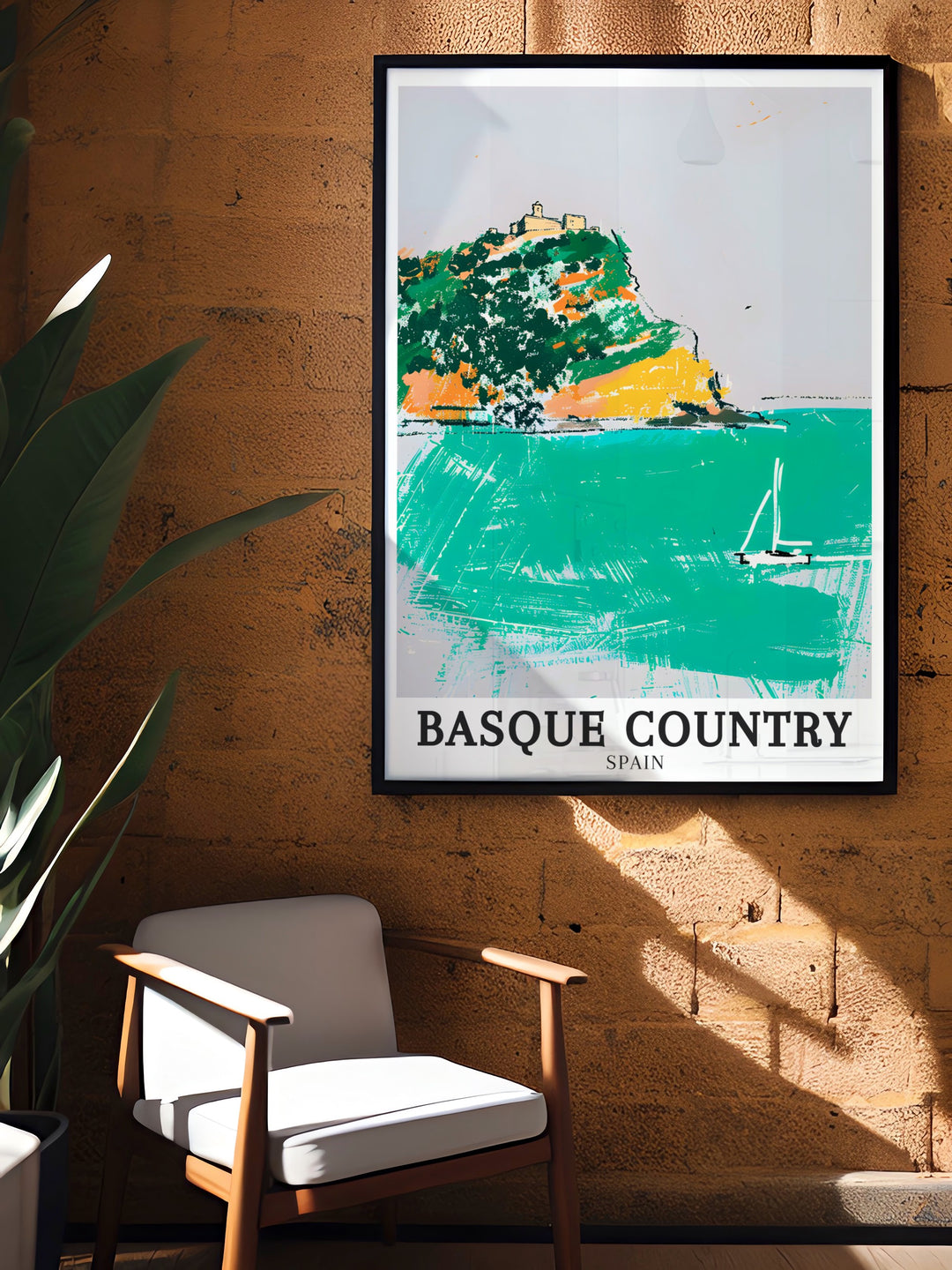 A canvas art print that showcases the rugged beauty of San Juan de Gaztelugatxe and the surrounding cliffs of the Basque Country. This travel poster brings a sense of adventure and serenity to your home, perfect for art lovers and travel enthusiasts alike.