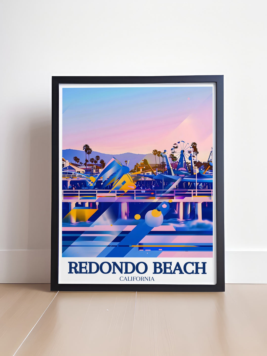 Redondo Beach Pier art print capturing the dynamic energy and scenic beauty of one of Californias most famous coastal landmarks. This home print is perfect for bringing a piece of the beach into your living space, offering a daily escape to the shores of Redondo Beach.