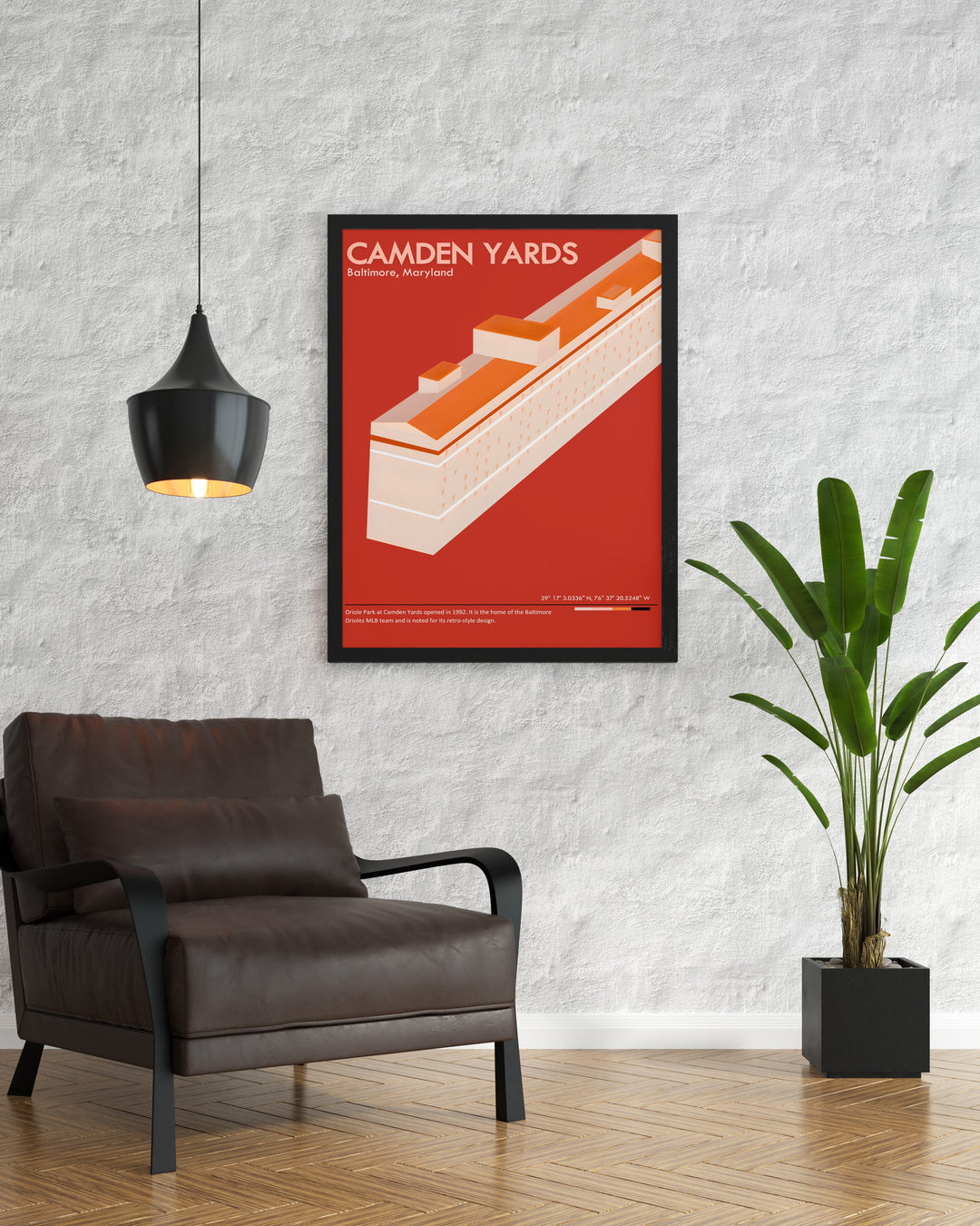 Vibrant Maryland print showcasing the talents of Grayson Rodriguez and Cal Ripken with a detailed illustration of Camden Yards a vintage MLB print that pays tribute to Baltimores rich baseball history and its legendary players