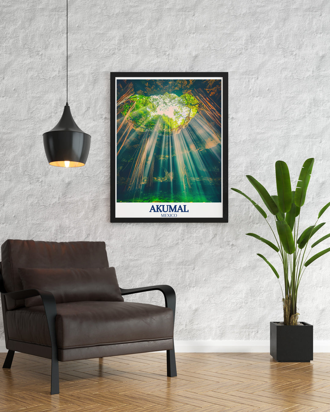 Akumal Photo of Cenote Laguna Yal Ku perfect for transforming your home into a tranquil paradise with modern prints