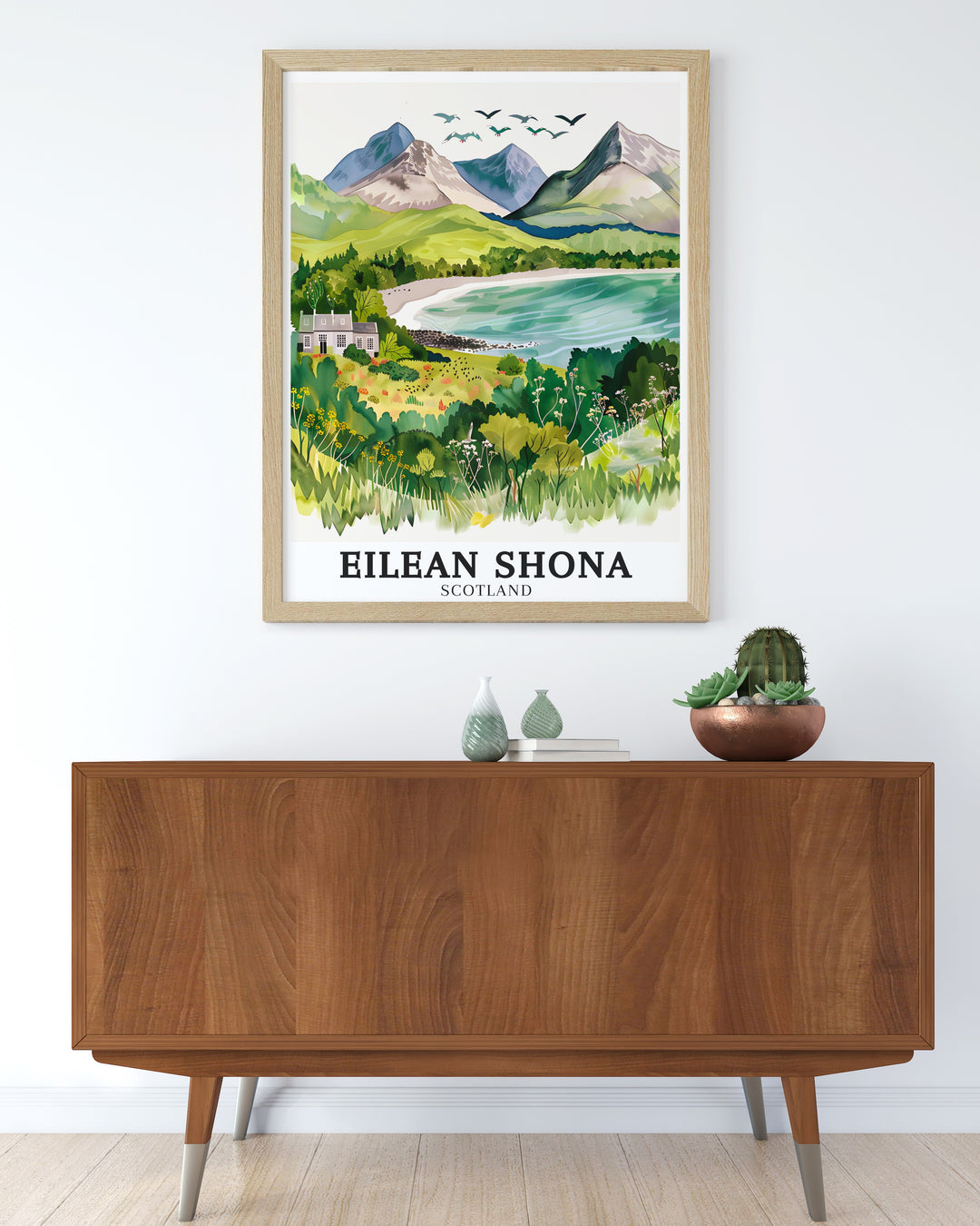 Eilean Shona House Scenic Prints. Capturing the picturesque Eilean Shona House and the surrounding areas of Eilean Shona, these scenic prints are ideal for adding a touch of Scottish charm to your living space. Perfect for any room.