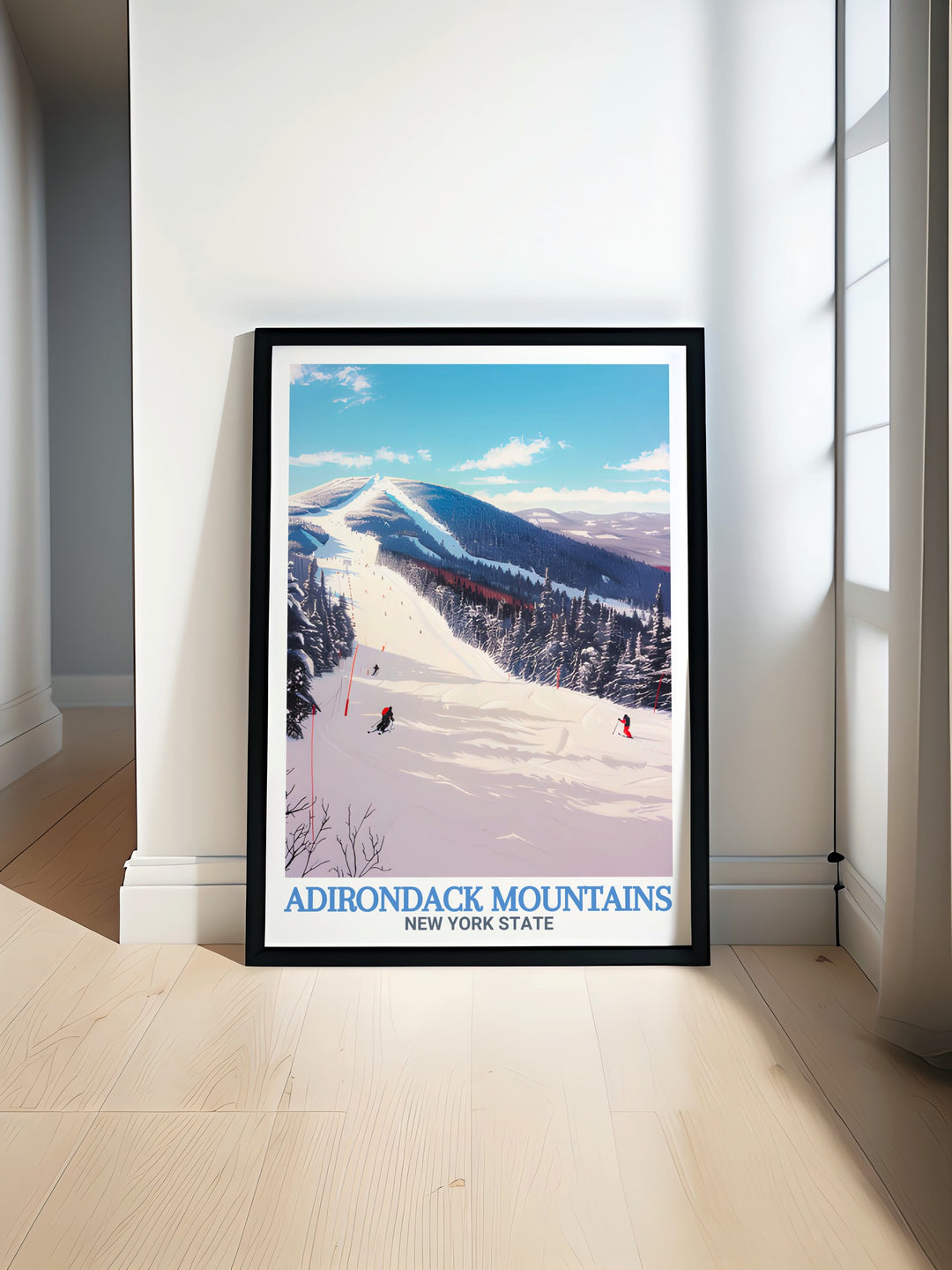 Whiteface Mountain modern prints bring the breathtaking beauty of the Adirondack Mountains into your home with a vibrant city color palette perfect for any living room bedroom or office