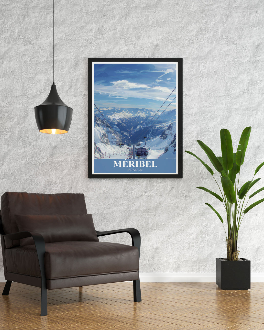 Vintage ski print style meets modern art in our Mount Vallon collection featuring the breathtaking beauty of the 3 Valleys and ski resort excitement