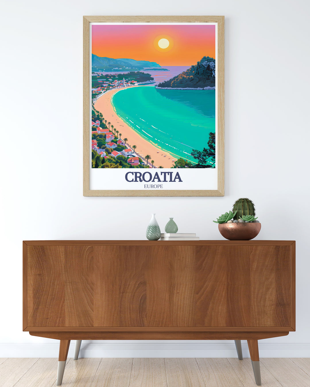 Enhance your living space with Zlatni Rat Beach Hvar Island modern decor capturing the breathtaking landscape of one of Croatias most famous beaches perfect for creating a relaxing atmosphere in your home or office