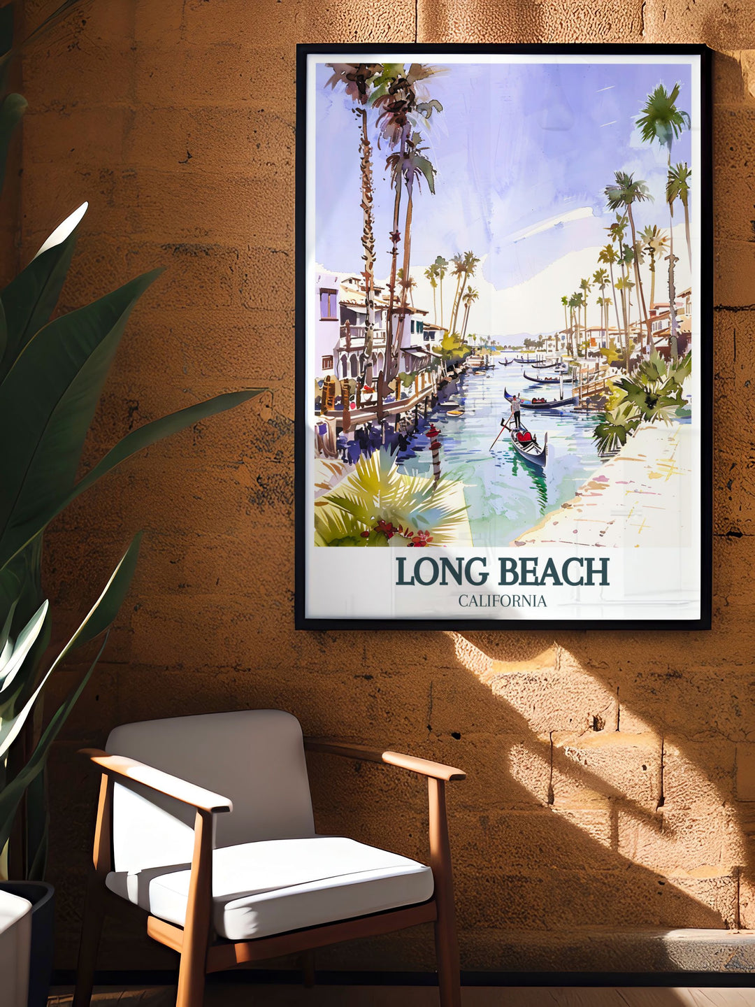 Long Beach Poster Print with Belmont Shore and Naples Canals artwork creates a beautiful California cityscape perfect for personalized gifts and home decor. The detailed Long Beach City Map adds a vintage touch to any space, combining elegance and modern art.