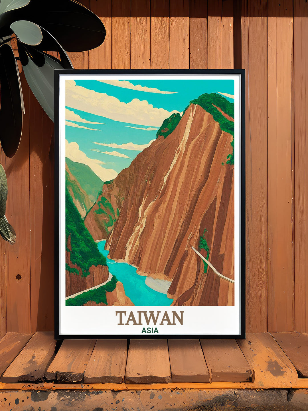 Elegant Taroko Gorge artwork capturing the natural beauty and serene atmosphere of one of Taiwans most famous national parks ideal for sophisticated home decor and adding a touch of tranquility to any room