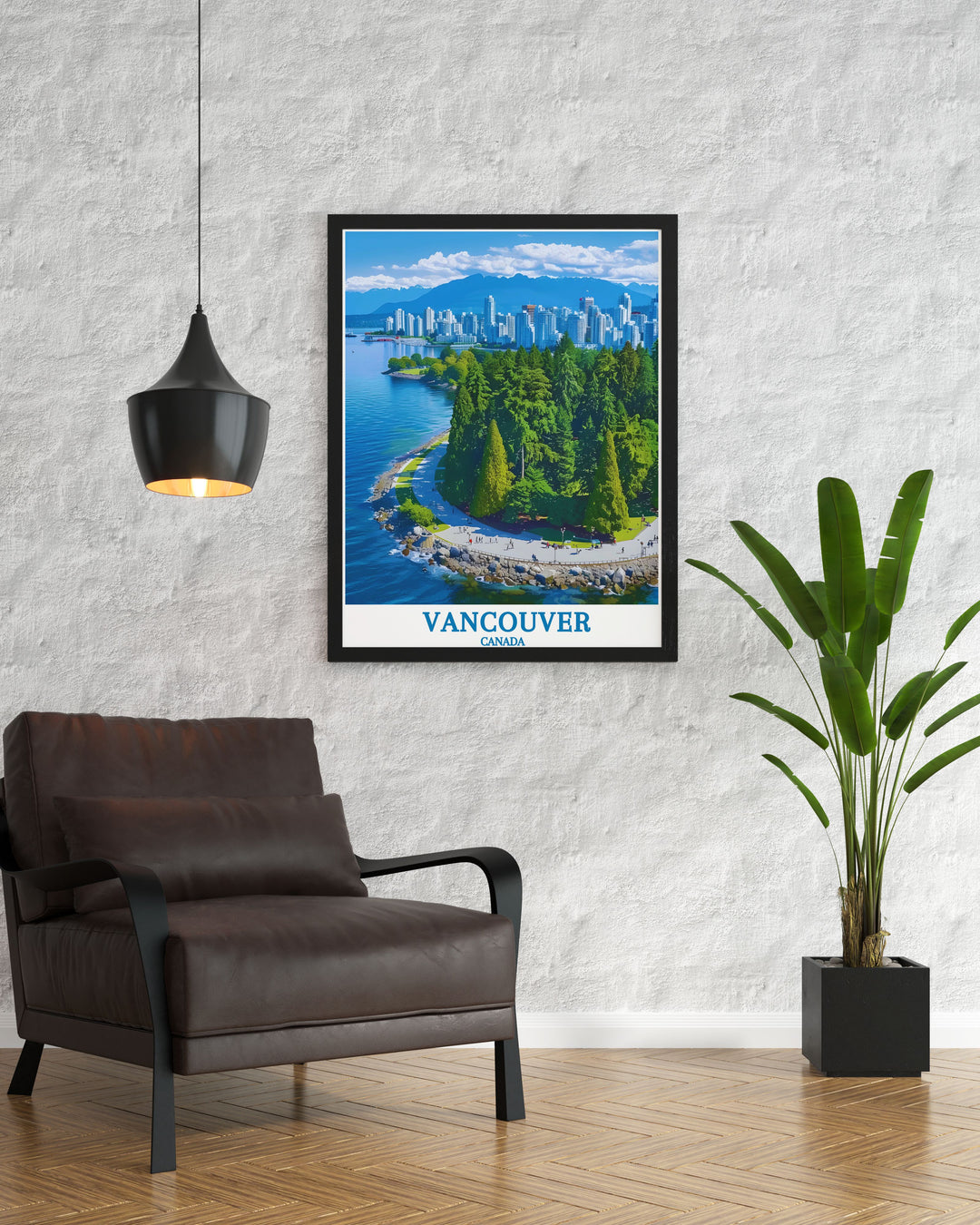 Transform your living space with the tranquil beauty of Stanley Park. This artwork showcases the parks lush forests, diverse wildlife, and scenic trails, perfect for adding a touch of nature and elegance to your home decor.