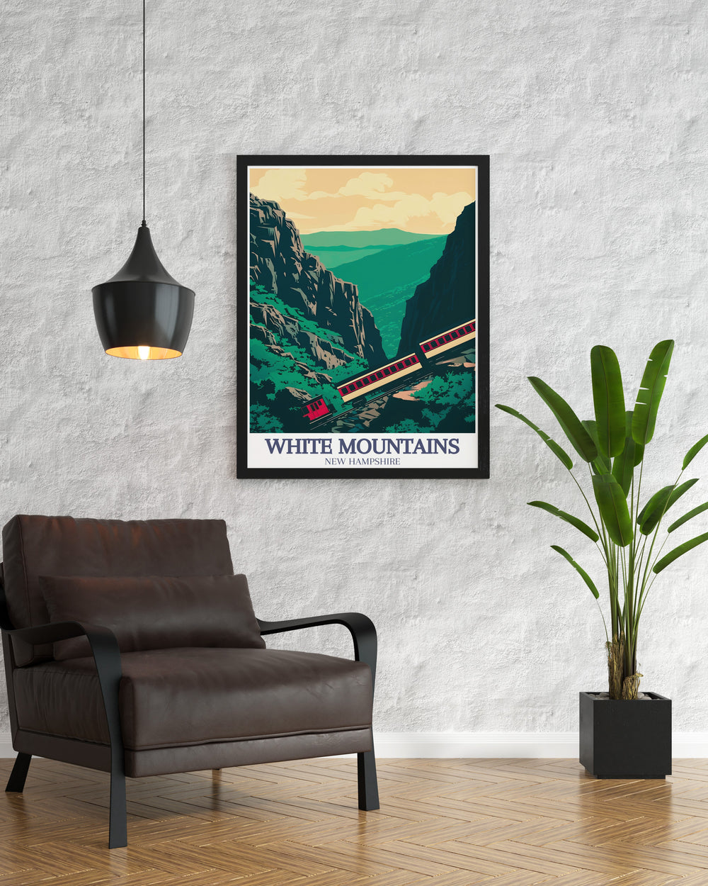 White Mountains Wall Art combines the regions majestic mountain views with the peaceful scenes of The Basin, offering a balanced and serene piece for any home. Ideal for lovers of nature and scenic landscapes.