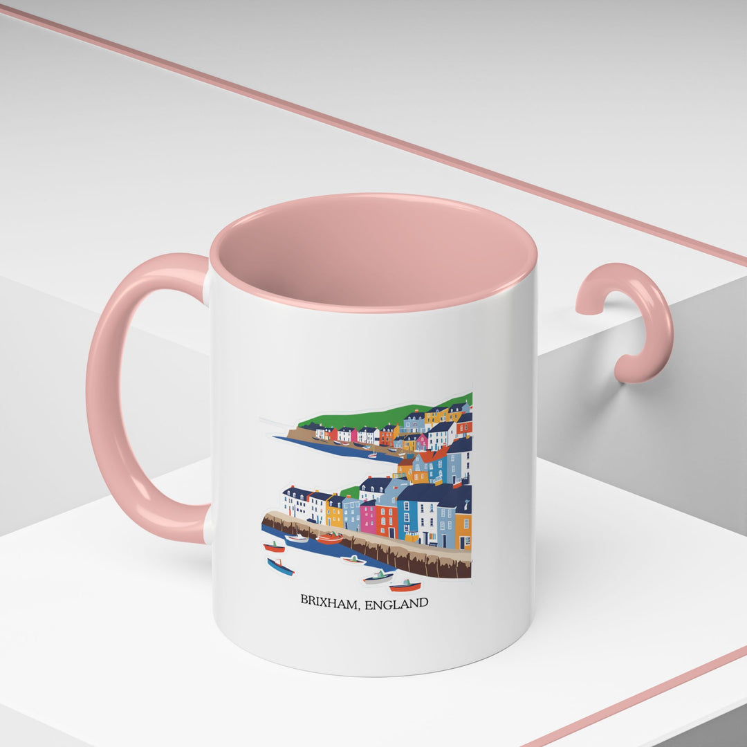 A stunning Brixham England mug showcasing the beauty of the coastal town. Ideal for tea or coffee, this mug is durable and easy to use, with a dishwasher and microwave safe design. It makes a great gift for those who love Brixham’s scenic views.