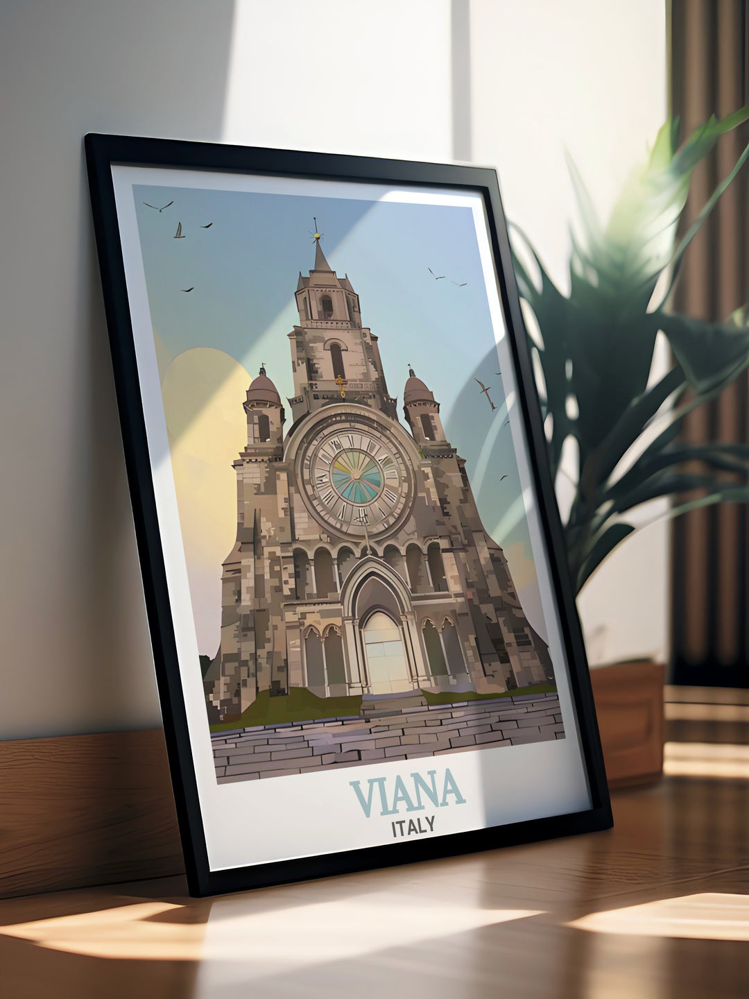 Viana Castelo print and Turin Cathedral artwork offer the perfect blend of Portugal and Italy decor designed to elevate your living room or study with their rich cultural heritage and timeless beauty ideal for any art lover or traveler.