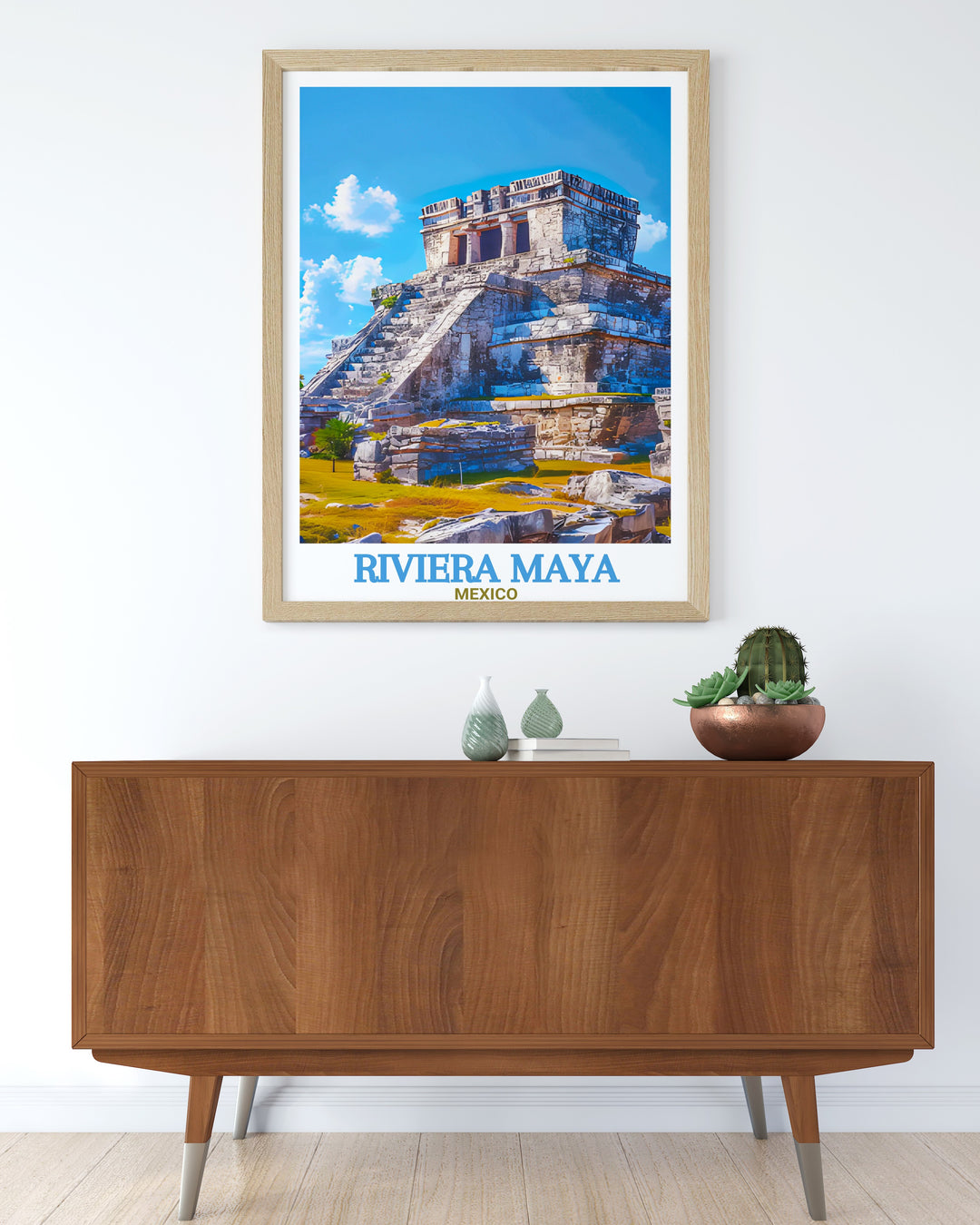 Tulum Ruins modern prints capturing the rich cultural heritage of Riviera Maya Mexico perfect for home living decor. These prints are ideal for beach decor and make a unique Mexico gift adding a touch of tropical art and elegance to any living space with Tulum Ruins stunning scenery.