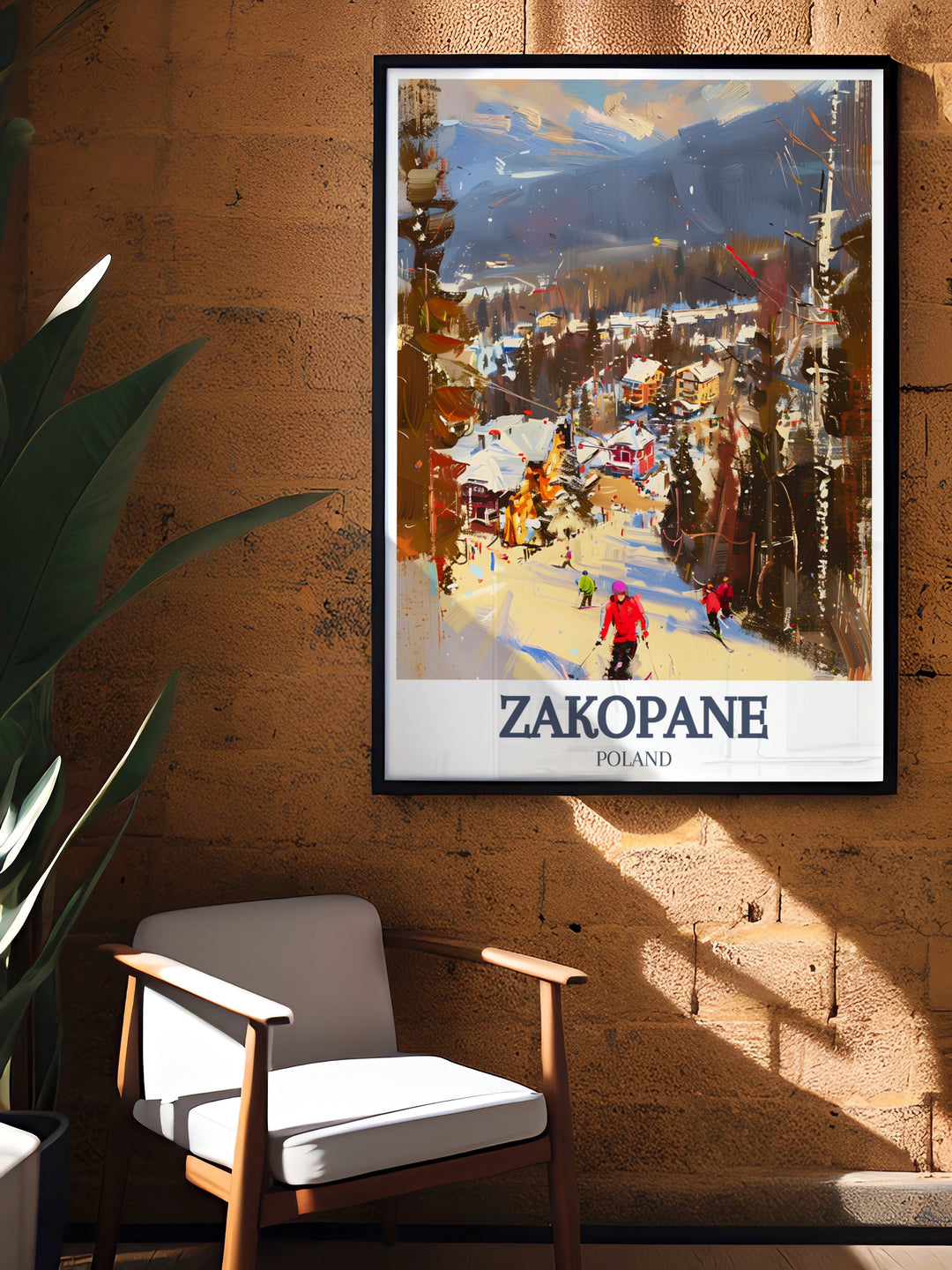 Gubałowka Hill and Kasprowy Wierch Perfect Wall Décor with vibrant artwork representing Zakopanes iconic mountain views ideal for personalizing your home space or as a memorable gift.