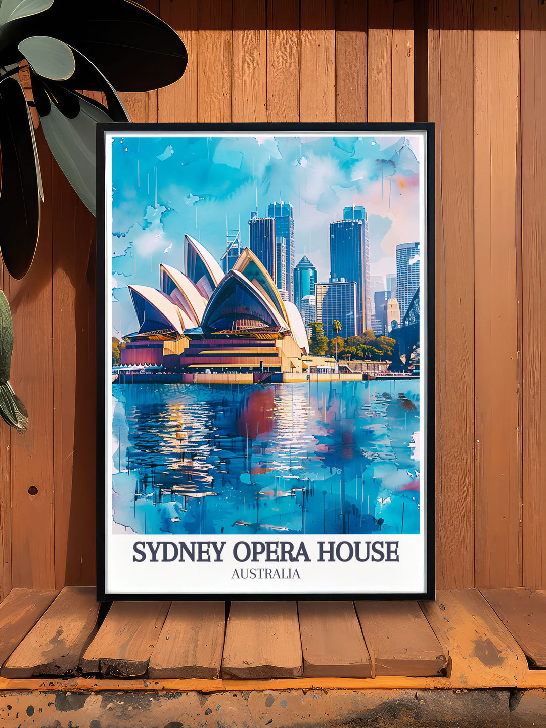 Sydney Harbour Harbour Bridge stunning prints perfect for elegant home decor capturing the iconic landmarks of Sydney Opera House and Harbour Bridge in a detailed and vibrant illustration