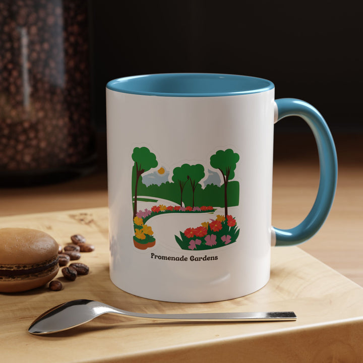 The Promenade Gardens Guyana Mug features colorful designs of Guyana’s iconic gardens. This durable ceramic mug is microwave-safe, dishwasher-safe, and an excellent choice for coffee lovers or as a keepsake.