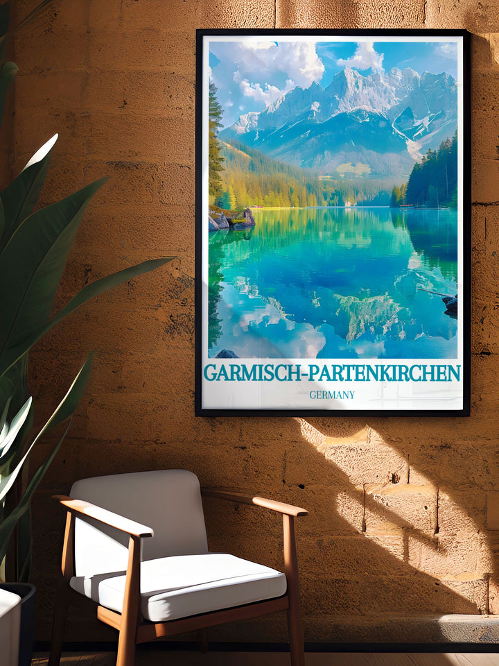 Gallery wall art featuring Garmisch Partenkirchen, capturing the towns vibrant cultural scene, historic charm, and picturesque landscapes, perfect for adding a touch of Bavarian culture and history to any home decor.