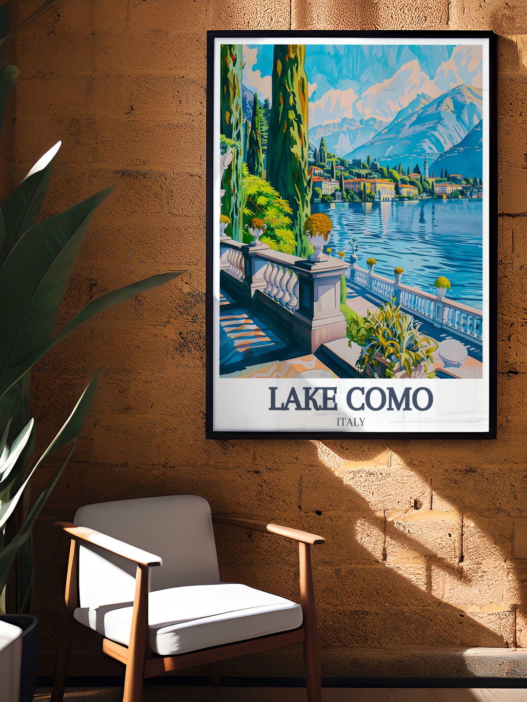 Bring the elegance of Villa Carlotta and the Lombard Pre Alps into your home with this Lake Como Wall Art perfect for adding an Italian touch to your decor while creating a peaceful and sophisticated environment