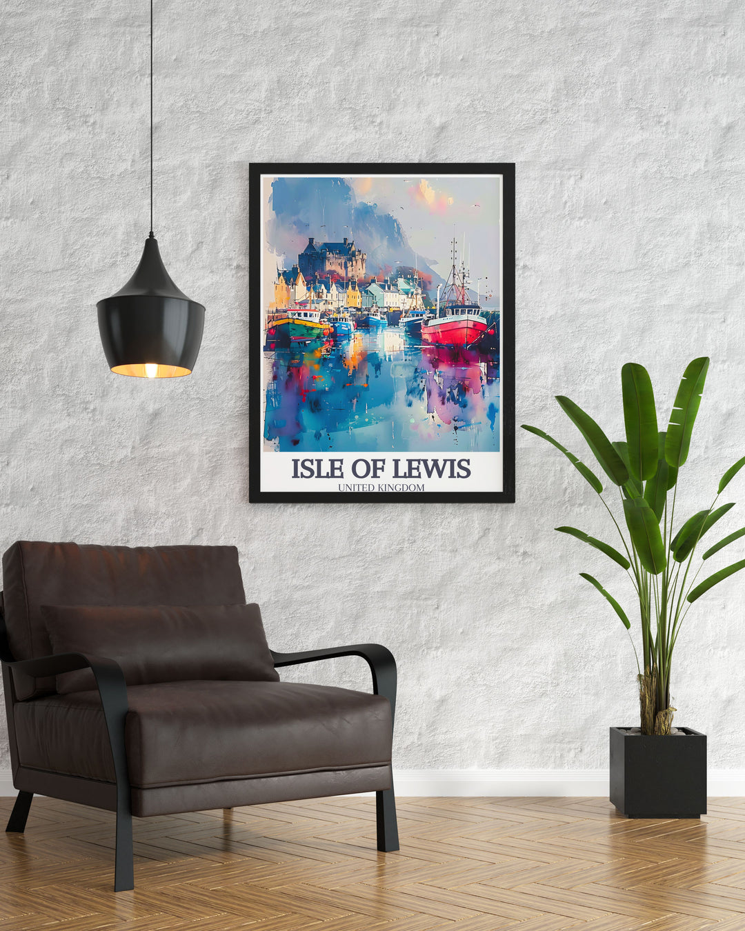Gallery wall art of the Isle of Lewis, showcasing its natural splendor and serene landscapes, bringing a piece of Scotlands wilderness into your living space.