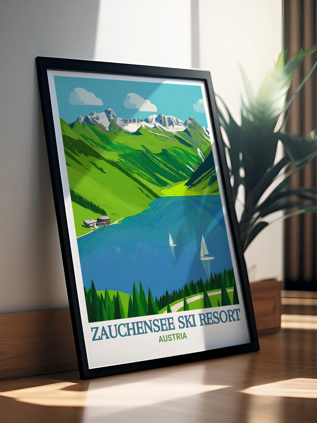 Zauchensee Lake Perfect Wall Decor featuring a vivid portrayal of the lake and alpine scenery bringing a refined and elegant touch to your home