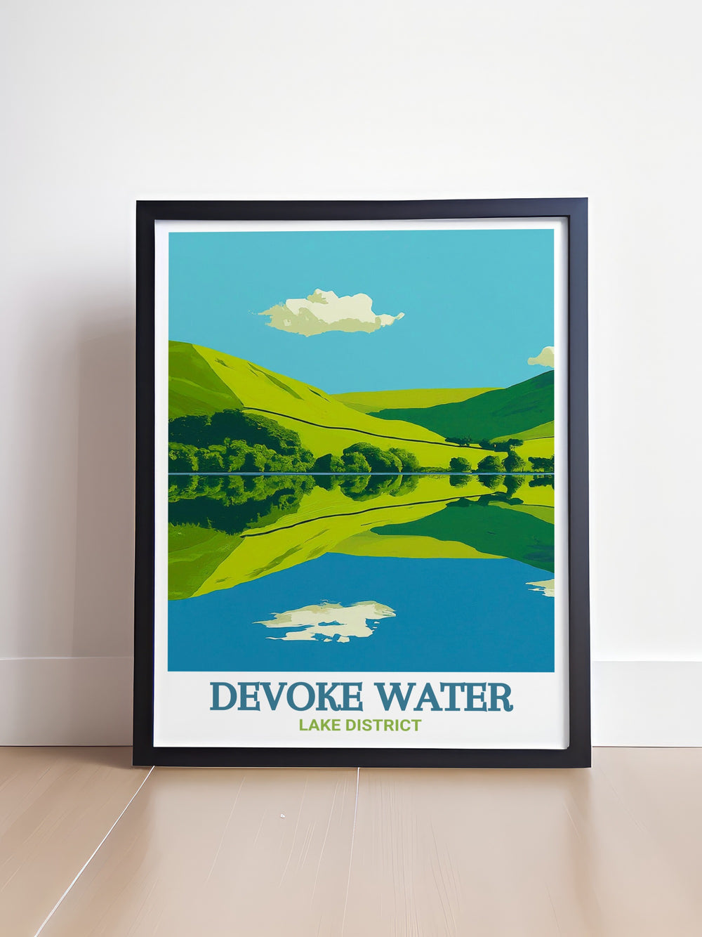 This travel print captures the quiet beauty of Devoke Water, one of the Lake Districts hidden treasures. A calming addition to any room, it brings the peaceful ambiance of Cumbrias countryside into your space.