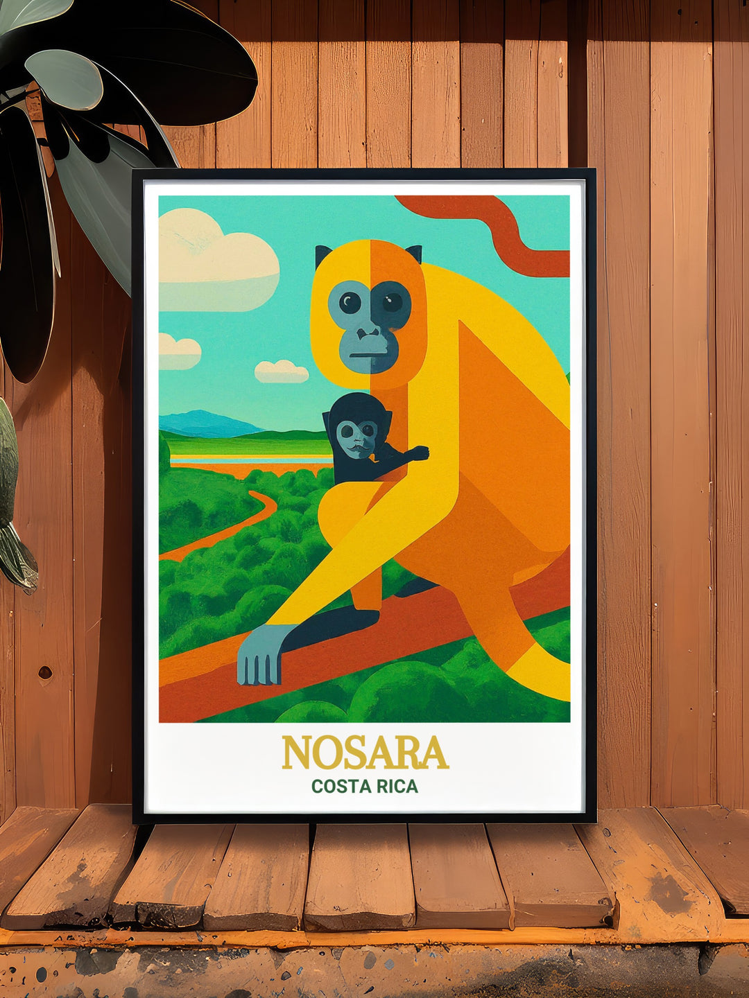 The tranquil beaches of Nosara, Costa Rica, are captured in this detailed artwork, highlighting the regions commitment to environmental preservation. The print features the serene shoreline and the vibrant wildlife of the Nosara Wildlife Refuge, offering a glimpse into the unspoiled beauty of Costa Rica. Perfect for adding a touch of tropical serenity to your decor.