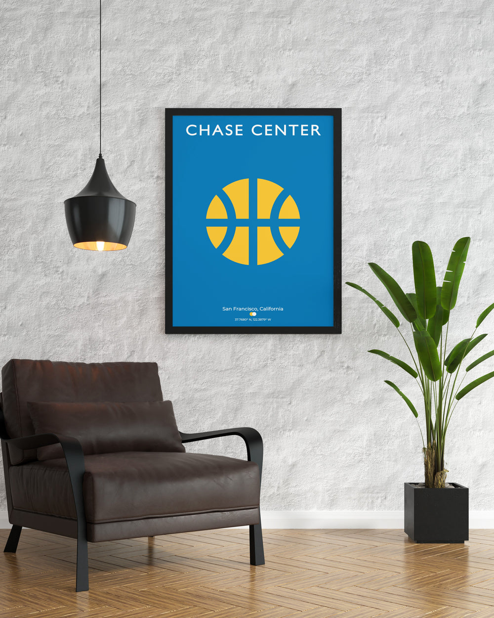 Retro Chase Center Poster celebrating the Golden State Warriors in vibrant style makes for the perfect addition to a game room or office ideal for sports enthusiasts who appreciate vintage NBA prints and unique Warriors wall art with a California flair.