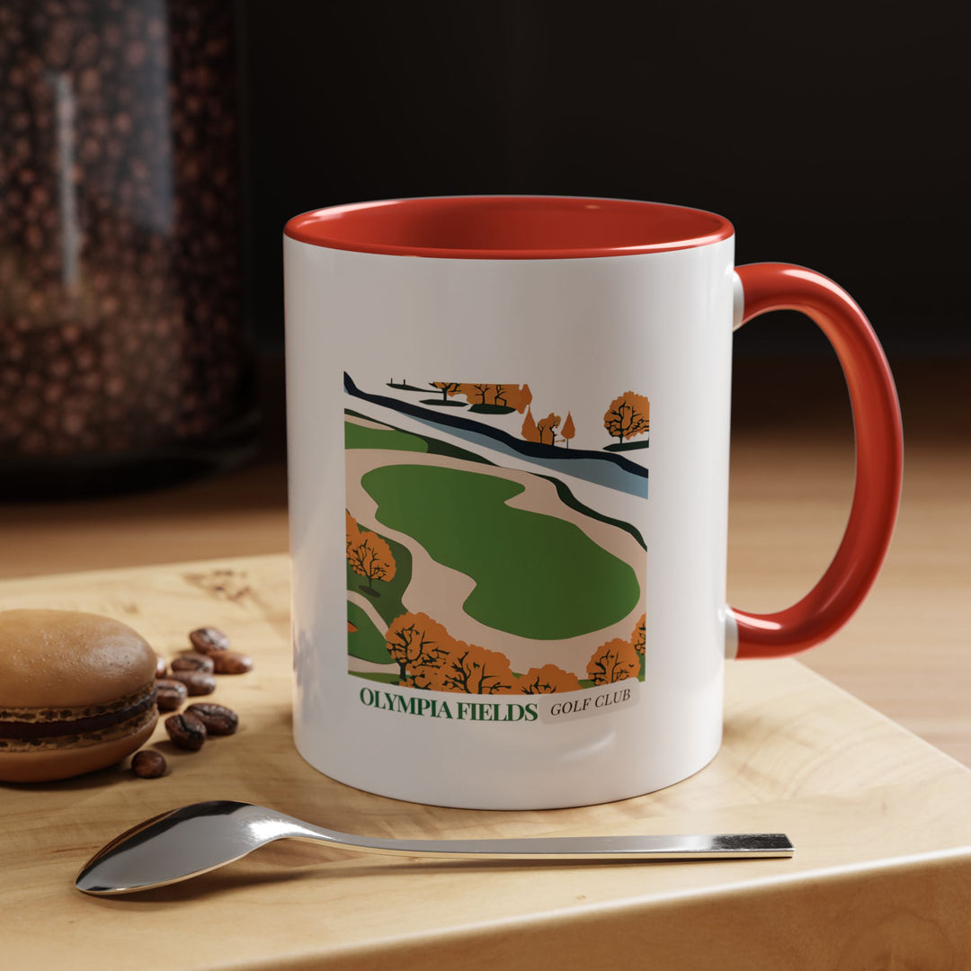 Enjoy your favorite beverages with this Olympia Fields Country Golf Club mug showcasing vibrant artwork of one of America’s most prestigious golf destinations. Durable and dishwasher safe, it is perfect for personal use or as a meaningful gift for fans of golf and elegant drinkware.