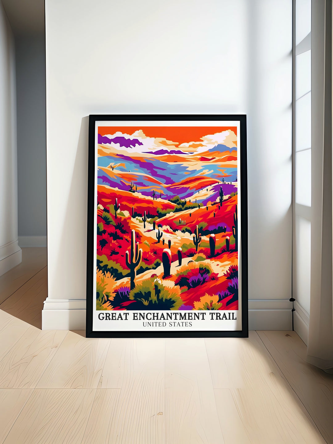 Grand Enchantment Trail posters. These posters bring the stunning landscapes of the Grand Enchantment Trail, Saguaro National Park, and Arizona into your home, making them perfect for travel enthusiasts and art collectors. Ideal for wall decor.