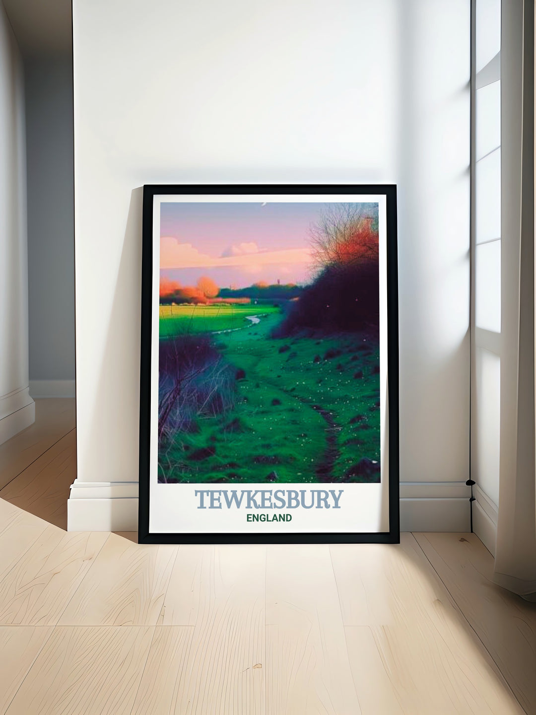 Tewkesbury Battlefield modern print showcasing detailed historic events with vibrant colors ideal for enhancing home decor or as a thoughtful England travel gift