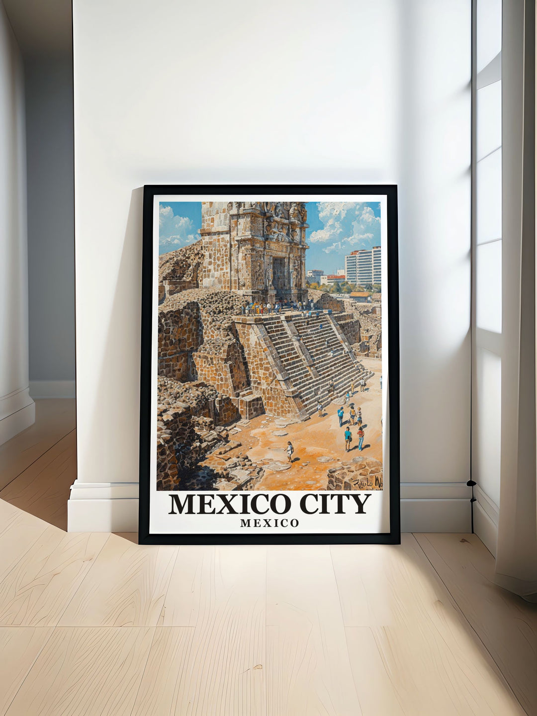 Discover the rich history of Mexico City with our Temple Mayor Mexico City Print perfect for adding a touch of cultural elegance to any space and an excellent choice for traveler gifts and Christmas gifts