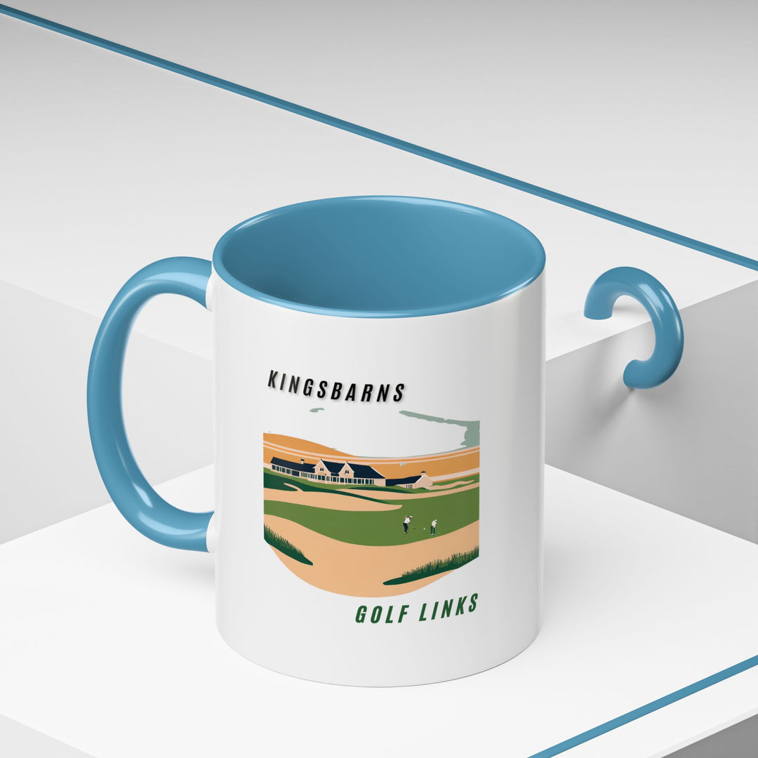 This Kingsbarns Golf Links mug captures the elegance of the renowned course through vibrant designs. Crafted from durable ceramic and dishwasher-safe, it is ideal for coffee or tea lovers and makes a meaningful gift for fans of golf and Kingsbarns.