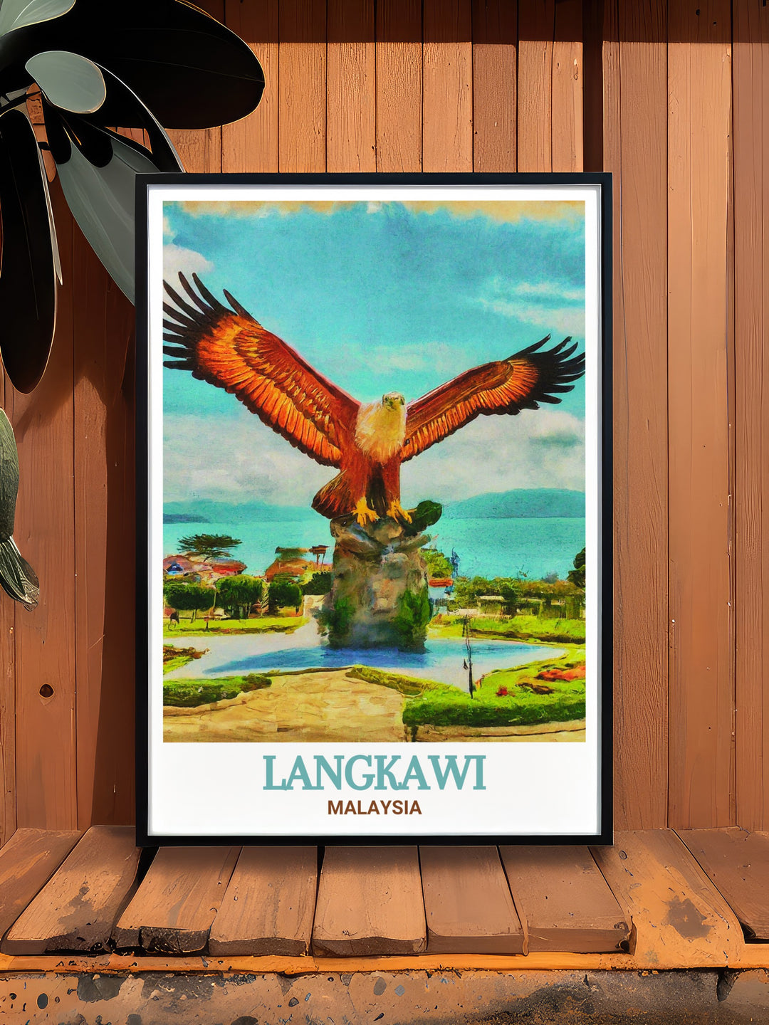 Featuring Langkawis iconic Eagle Square, this travel print offers a vibrant depiction of one of Malaysias most recognized landmarks. Ideal for travel lovers or those looking for unique wall art, this poster brings the cultural richness of Langkawi to your home.