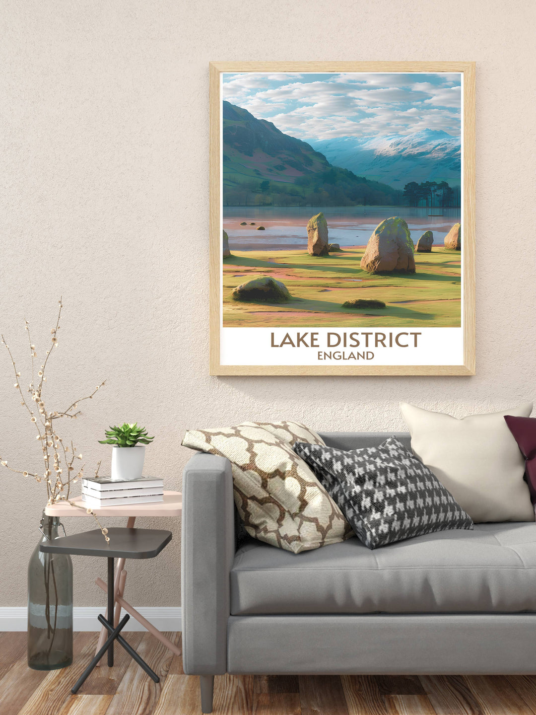 Beautiful wall art of Castlerigg Stone Circle capturing the serene landscapes of the Lake District. This detailed poster is a wonderful addition to any home decor, showcasing the unique historical beauty of North West Englands ancient site.