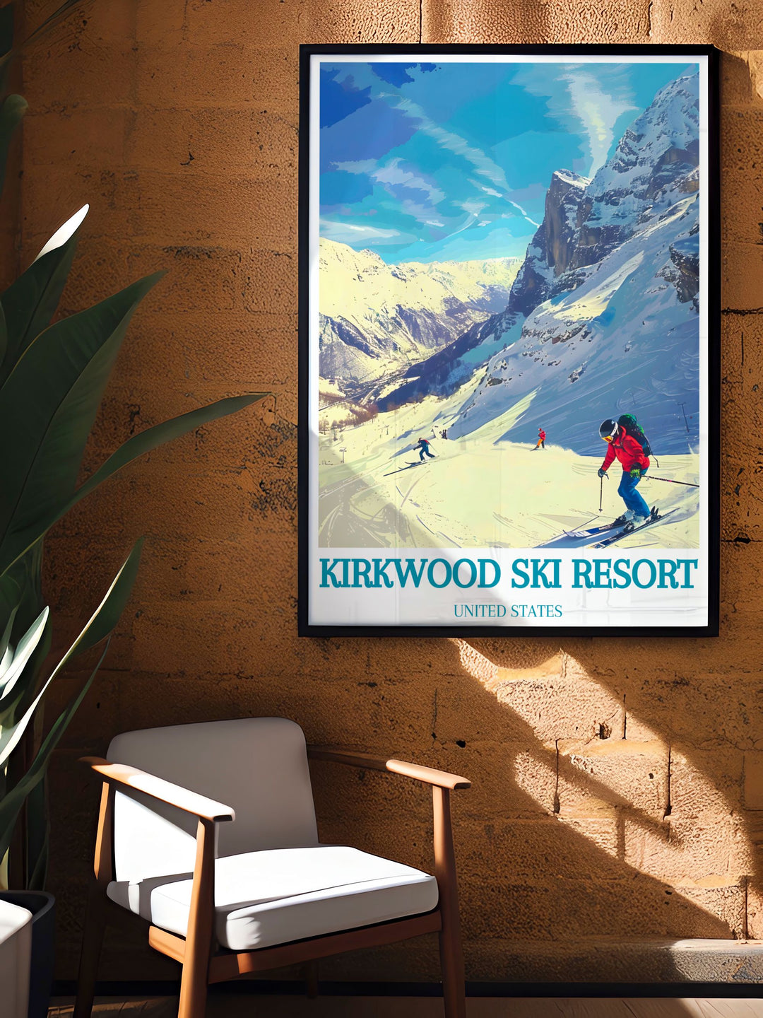 National Park poster featuring the serene landscapes of Thunder Saddle at Kirkwood Ski Resort ideal for those who appreciate the natural beauty of California