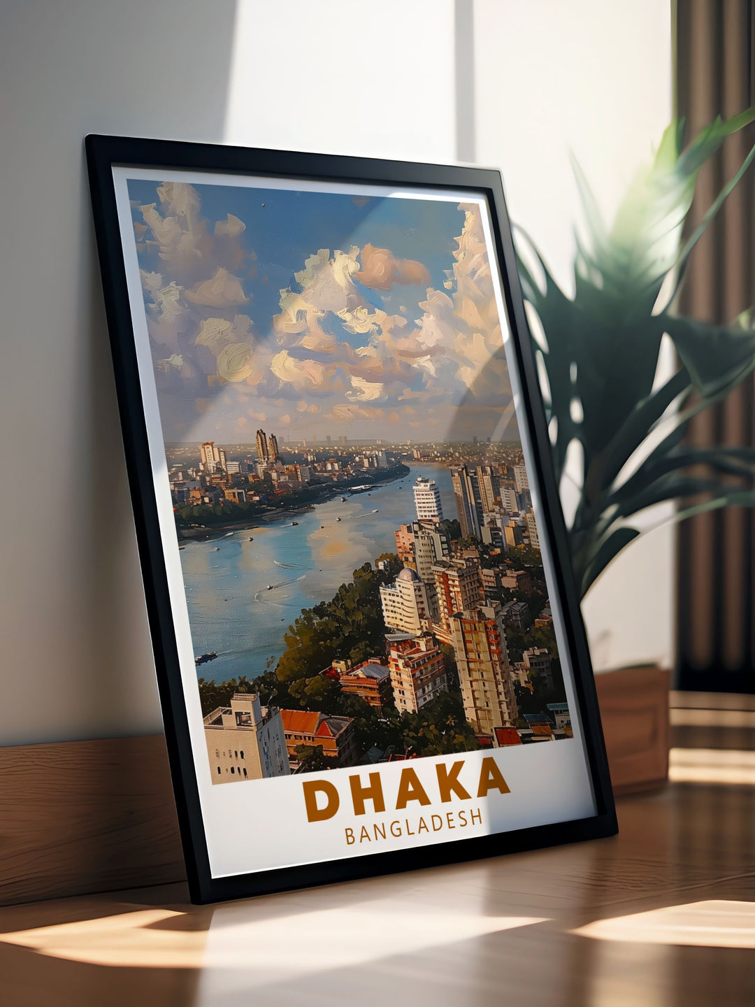 High quality Dhaka City Map illustrating the intricate layout of Bangladeshs bustling capital. This Dhaka print is perfect for travel enthusiasts and art lovers alike offering a unique piece of home decor and a thoughtful gift option.