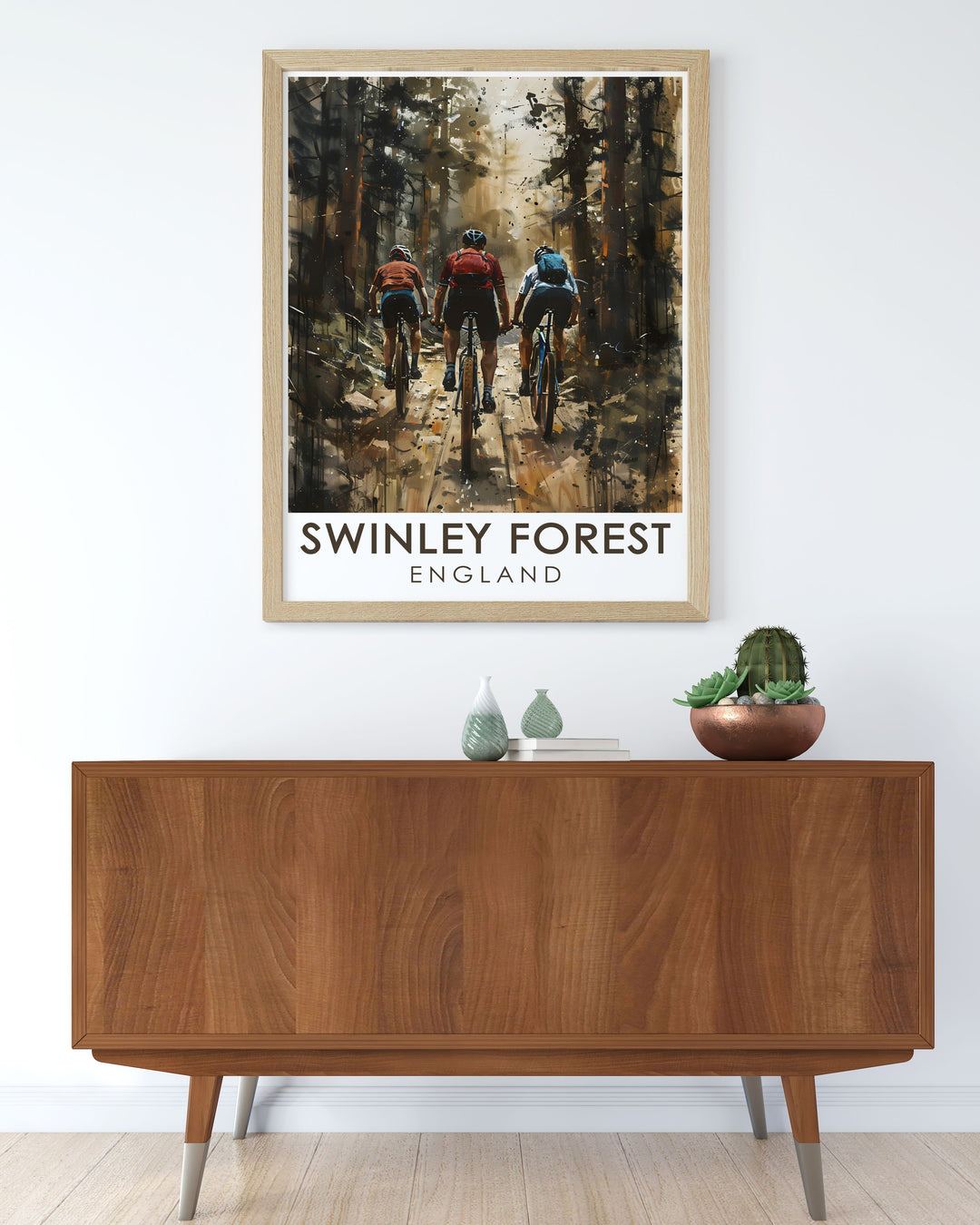 Mountain Bike Trails art capturing the thrill of Swinley Forest MTB and its cycling trails. This poster makes a perfect gift for bikers and outdoor enthusiasts looking to add an exciting element to their home decor or wall art collection.