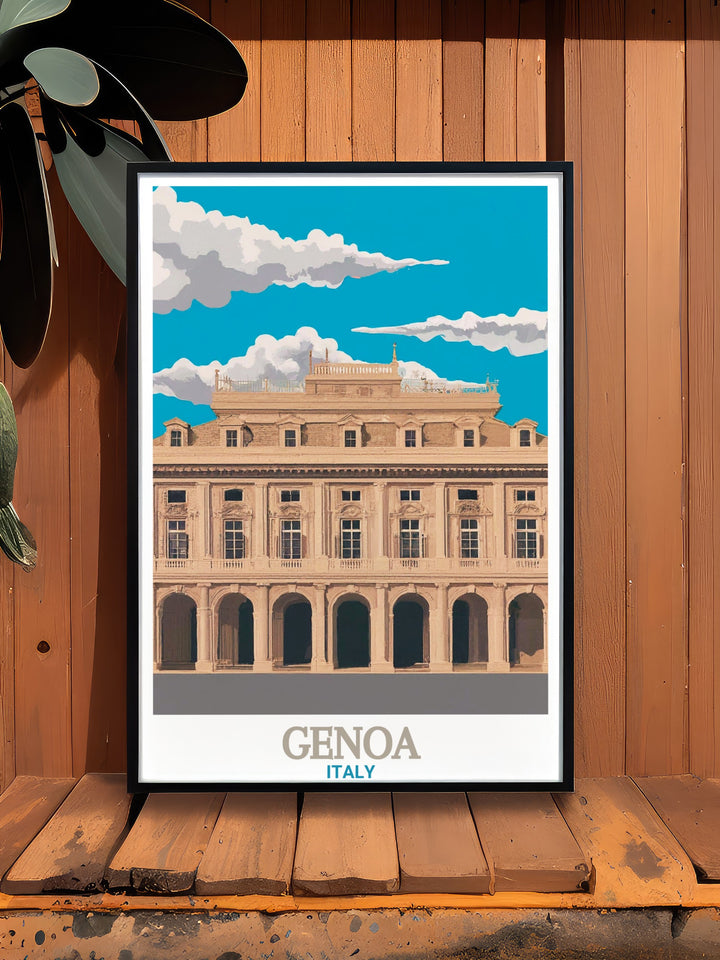 Bring the splendor of Genoas Palazzo Ducale into your home with this vibrant canvas print. Its the perfect way to celebrate Italys rich cultural history, whether as a gift or to enhance your own decor.