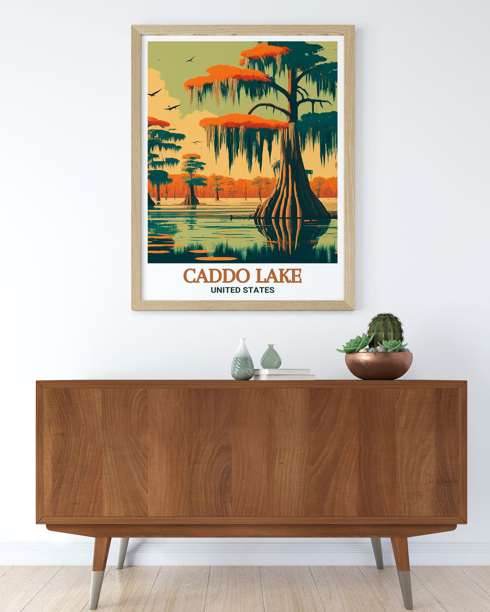 Texas Artwork showcasing Caddo Lake and Goose Prairie an ideal piece for Texas Decor with detailed prints capturing the tranquility of Texas landscapes perfect for adding elegance and nature inspired charm to your living room or bedroom