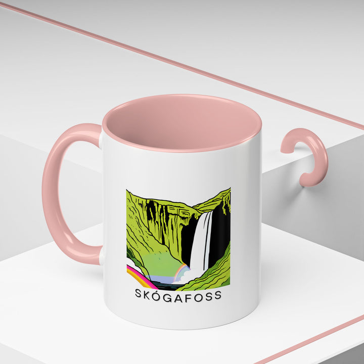 The Skógafoss Iceland mug brings Iceland’s iconic waterfall into your daily routine. Made from durable ceramic, this mug is both microwave and dishwasher safe. It is the perfect gift for anyone who enjoys adventure, travel, and nature.