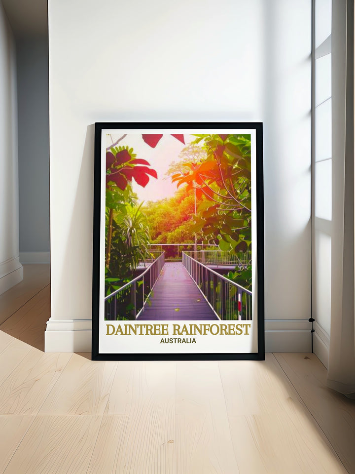 Australia wall art featuring Daintree Discovery Centre showcasing the vibrant beauty of the rainforest perfect for modern home decor