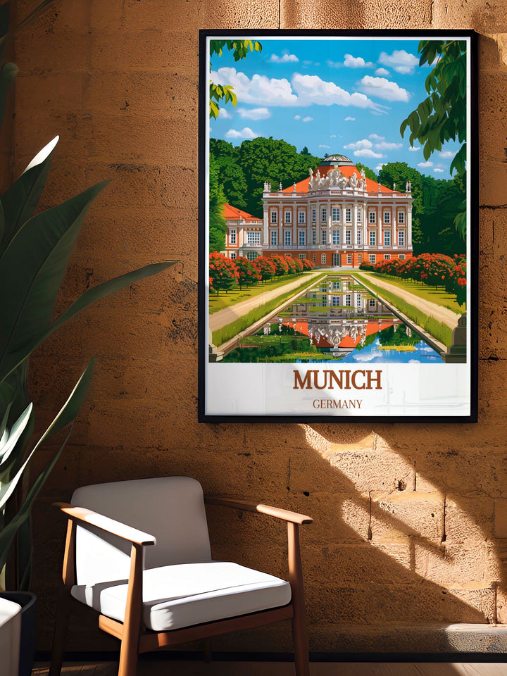 Stunning GERMANY Nymphenburg Palace print in Munich Poster format perfect for home decor travel lovers and art enthusiasts vibrant colors and intricate details make it a standout piece ideal for gifting on birthdays anniversaries or as Christmas gifts