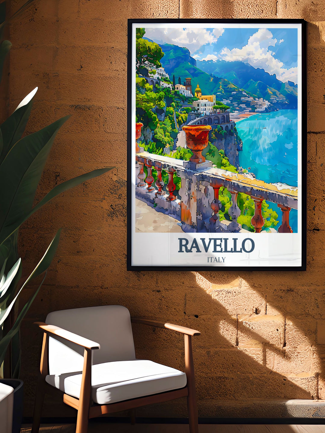 Villa Rufolo Amalfi coast modern art prints are ideal for adding a touch of elegance to any room. The stunning photography captures the villas timeless beauty and is perfect for those looking to enhance their home decor with coastal wall art