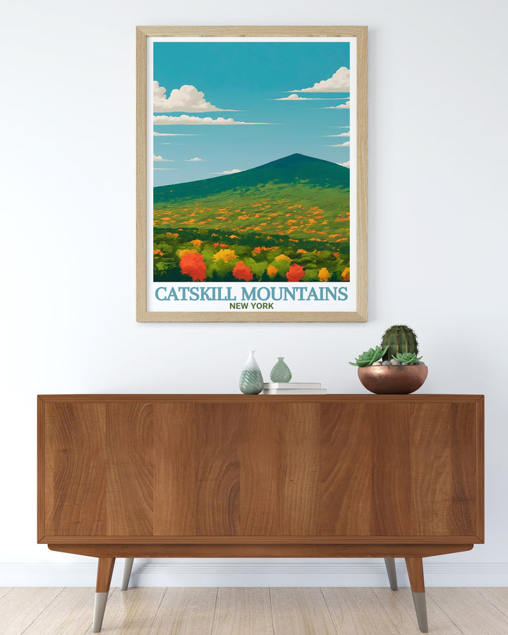 Hunter Mountain modern decor prints capture the stunning landscapes of New York State. These travel prints of the Catskill Mountains are perfect for anyone looking to elevate their home with nature inspired wall art.