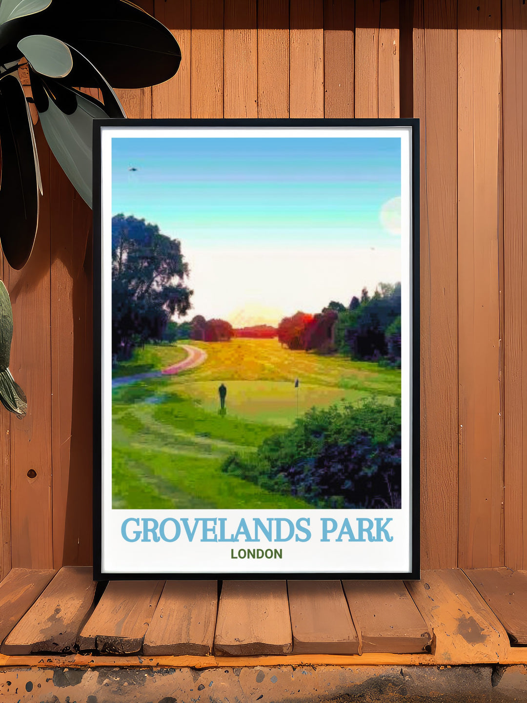 Transform your home with this stunning Grovelands Park Golf Course print. This modern decor piece features the beauty of North Londons parks including Broomfield Park making it a perfect addition to your travel poster collection.