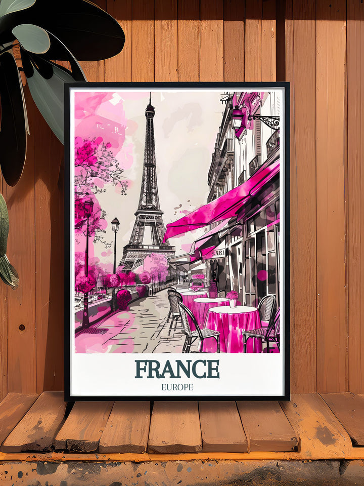 Eiffel Tower Paris modern decor print showcasing the iconic landmark with sophisticated art ideal for stylish and elegant home decoration