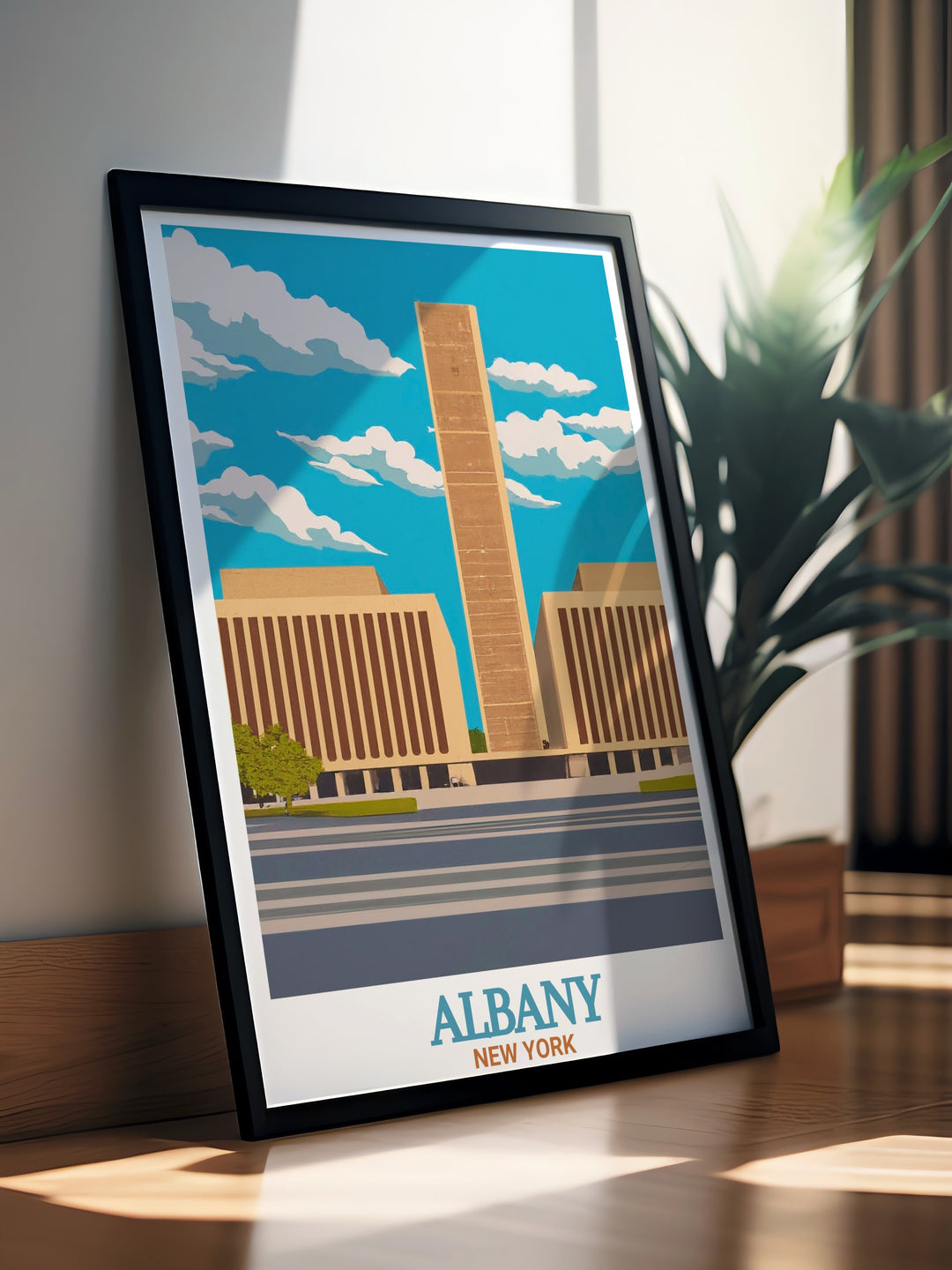 Beautiful Empire State Plaza prints depicting Albanys striking buildings and open spaces a must have for anyone interested in New York State decor and artwork ideal for gifting and enhancing personal art galleries.