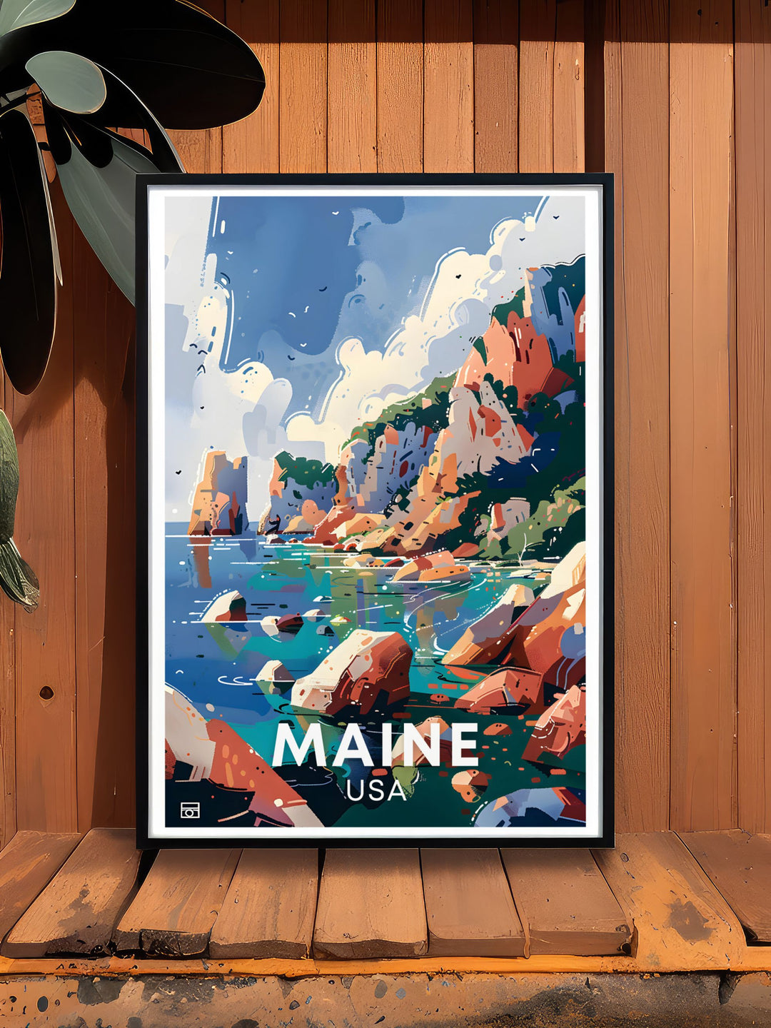 The dynamic energy of Acadia National Park, known for its stunning views and rich biodiversity, is highlighted in this travel poster. Ideal for nature lovers and outdoor adventurers, this artwork captures the parks vibrant natural beauty.