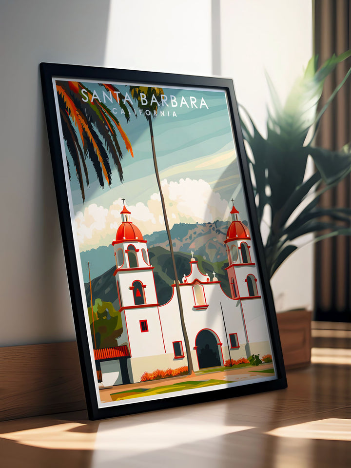 Santa Barbara Mission framed prints offer a blend of classic architecture and modern street map art making them a perfect addition to any home these prints are great for gifting or personalizing your own living room with a stylish and meaningful art piece